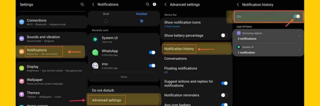 read and restore deleted WhatsApp messages. notification center