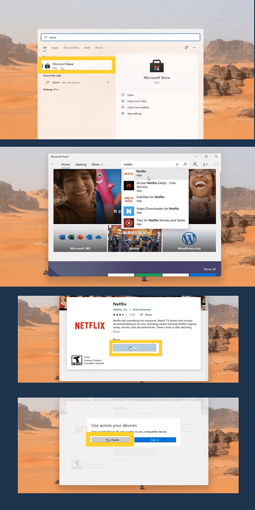 Download & Install Netflix on a Windows 11 PC

