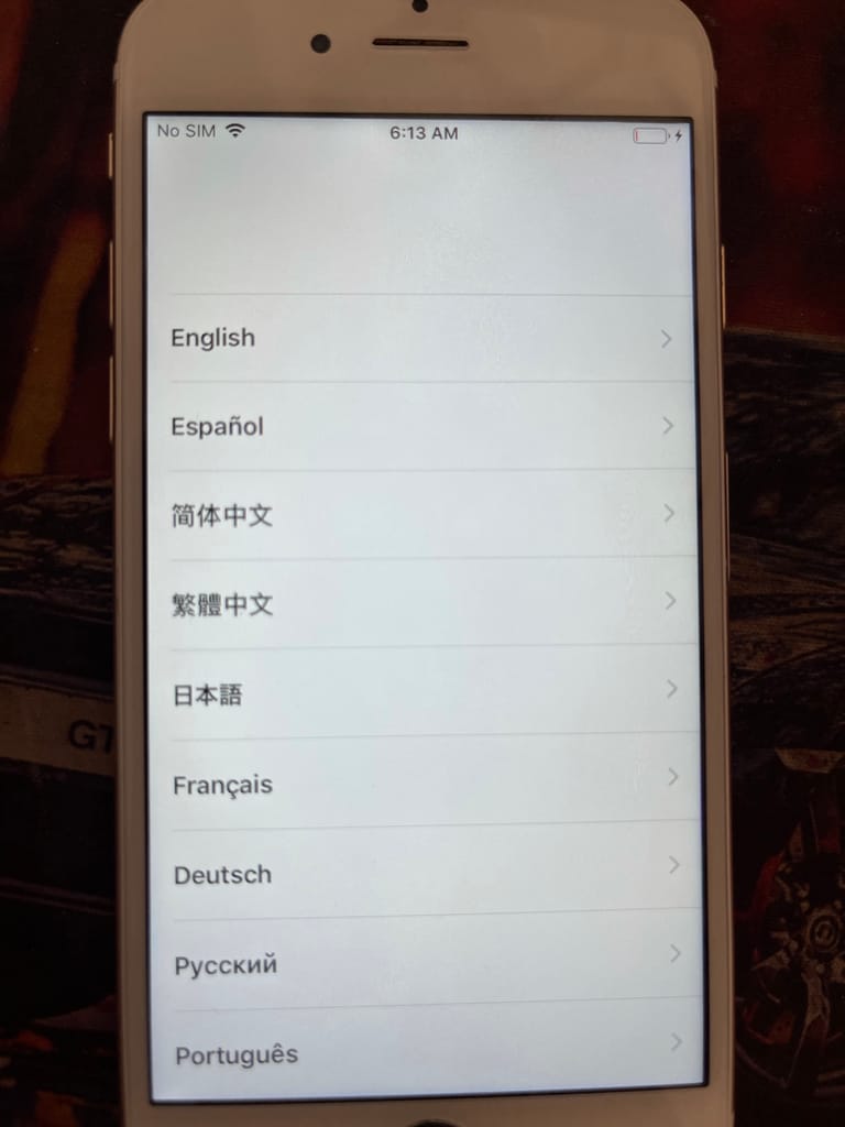transfer data from android to IOS, select language