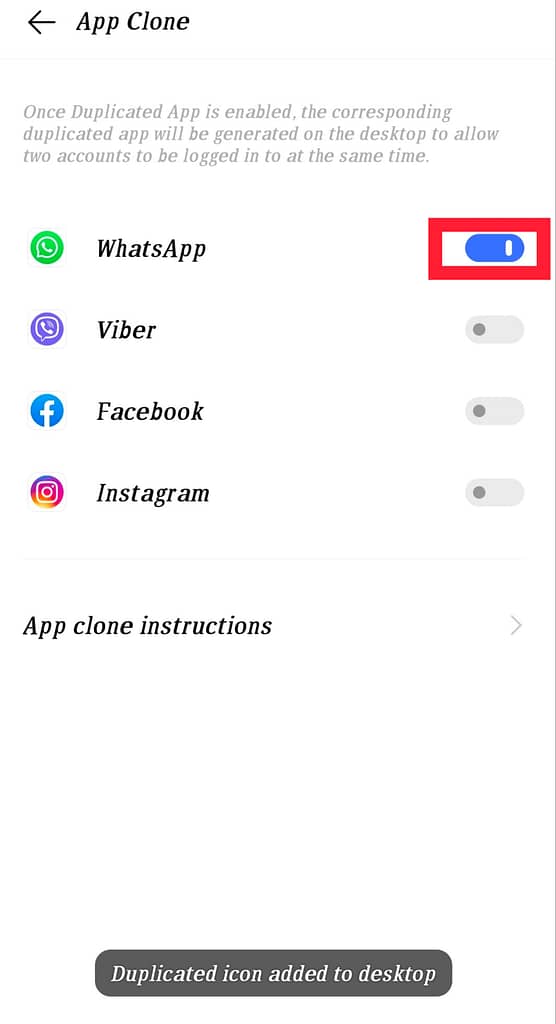 Use Dual WhatsApp On Vivo Mobile