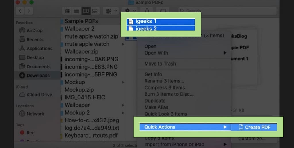 Steps to combine pdfs on mac