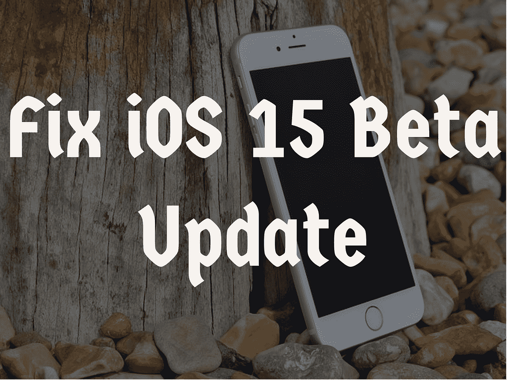 How to fix the ios 15 beta update?
