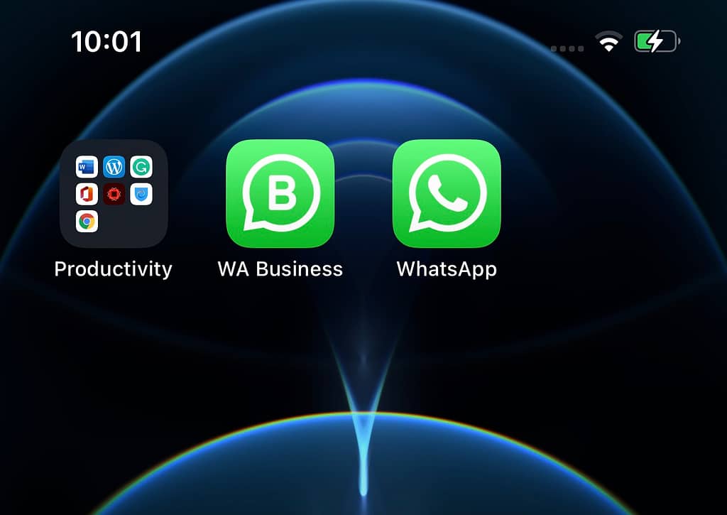 Two WhatsApp on Android mobiles