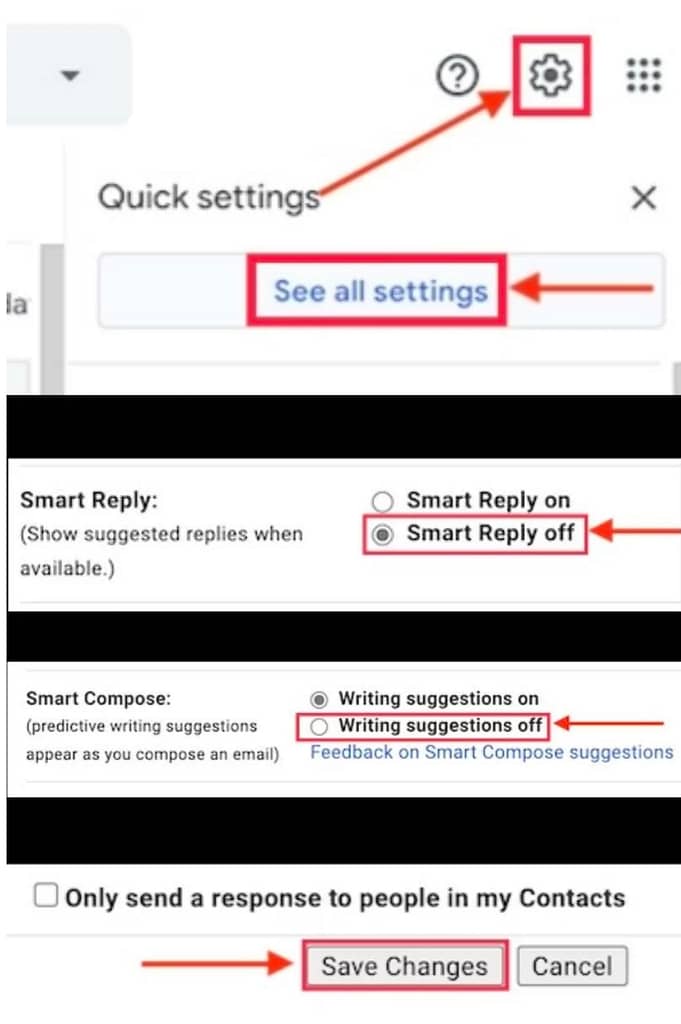 How to Turn off Gmail Smart Reply and Smart Compose Features Easily