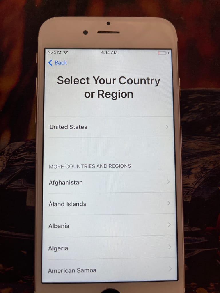 transfer data from android to IOS,  select region