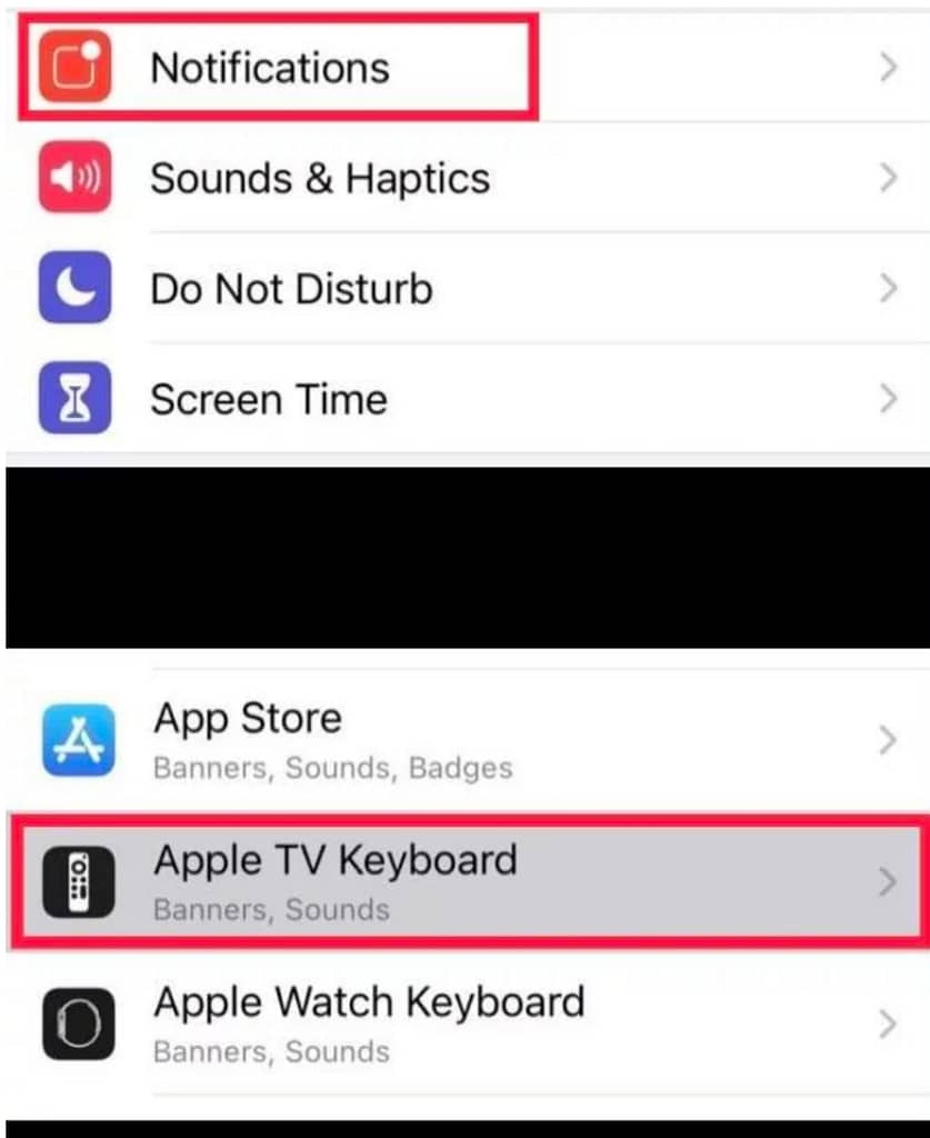 Turn Off the Apple TV Keyboard Notification on iPhone and iPad