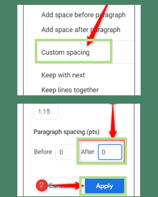 Follow the steps to delete a page in google docs.