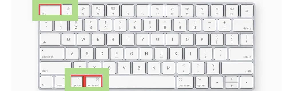 force quit an app on mac with keyboard shortcuts.