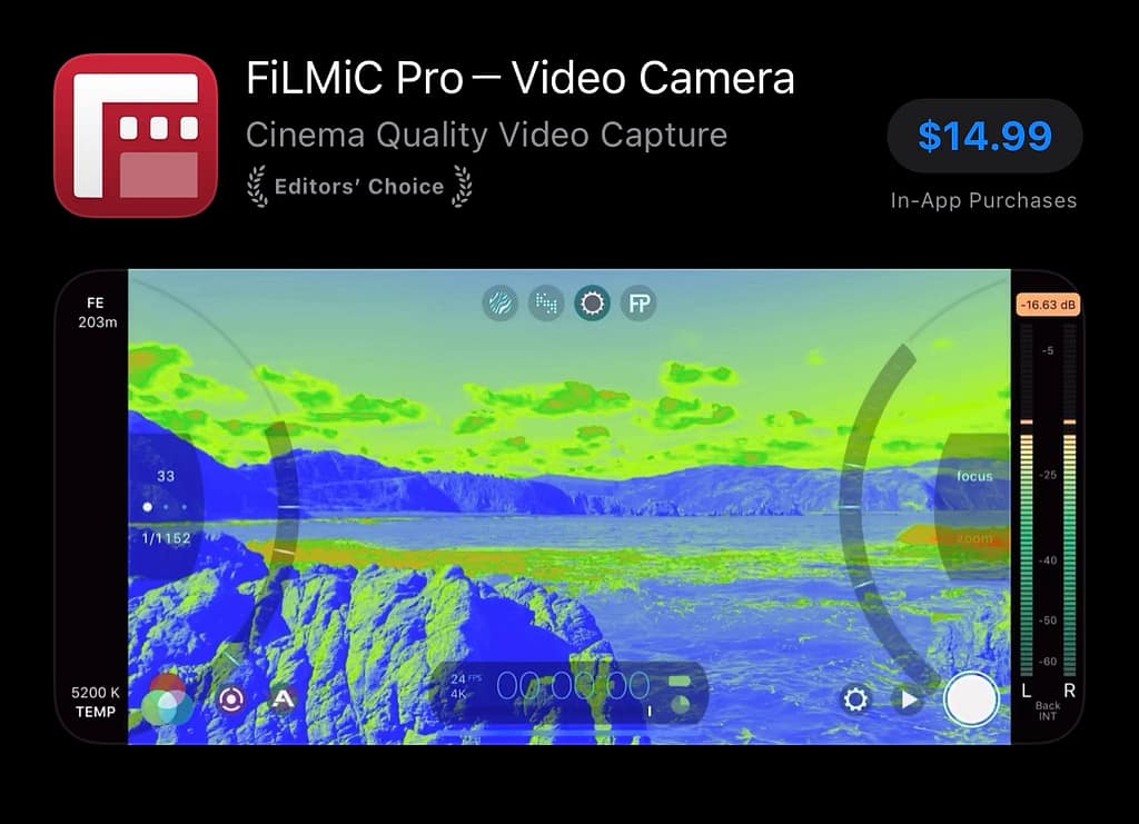 best apps for YouTubers android, FiLMiC Pro Camera