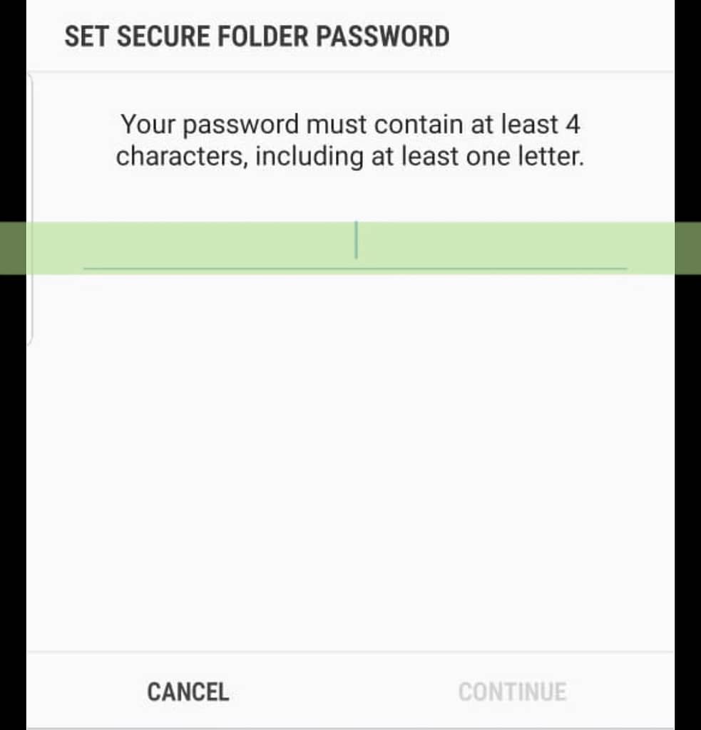 Set secure Folder Password